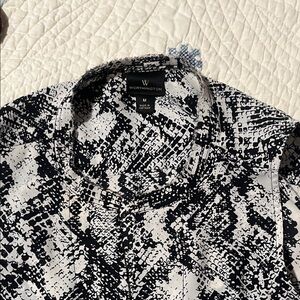 Worthington Monochrome Patterned Blouse